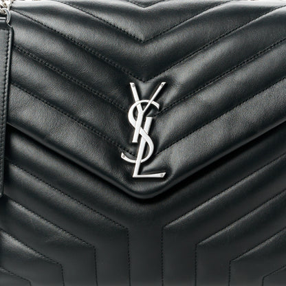 Saint Laurent Calfskin Y Quilted Monogram Medium Loulou Chain Satchel Black 9 of 11