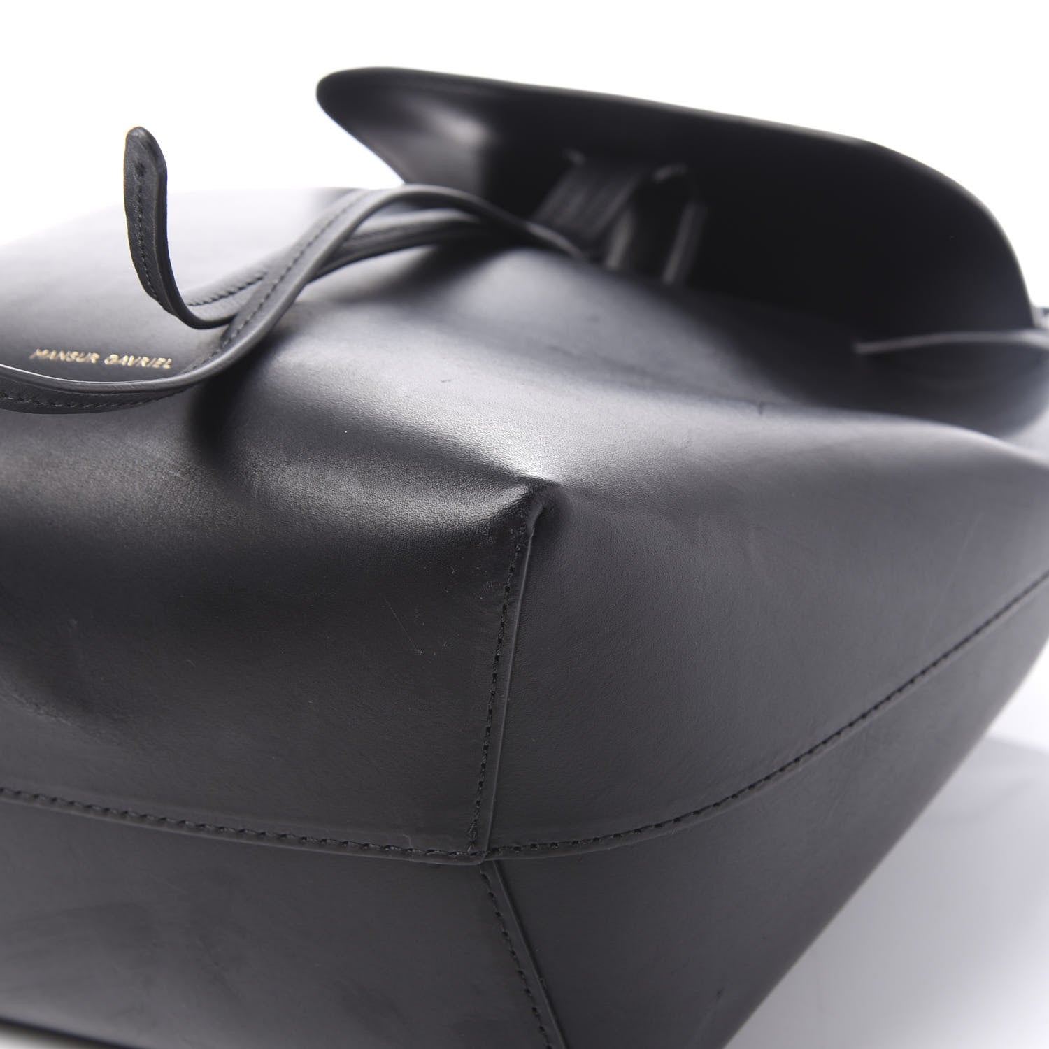 Mansur Gavriel Calfskin Mini Backpack Bag Black Flamma 9 of 11