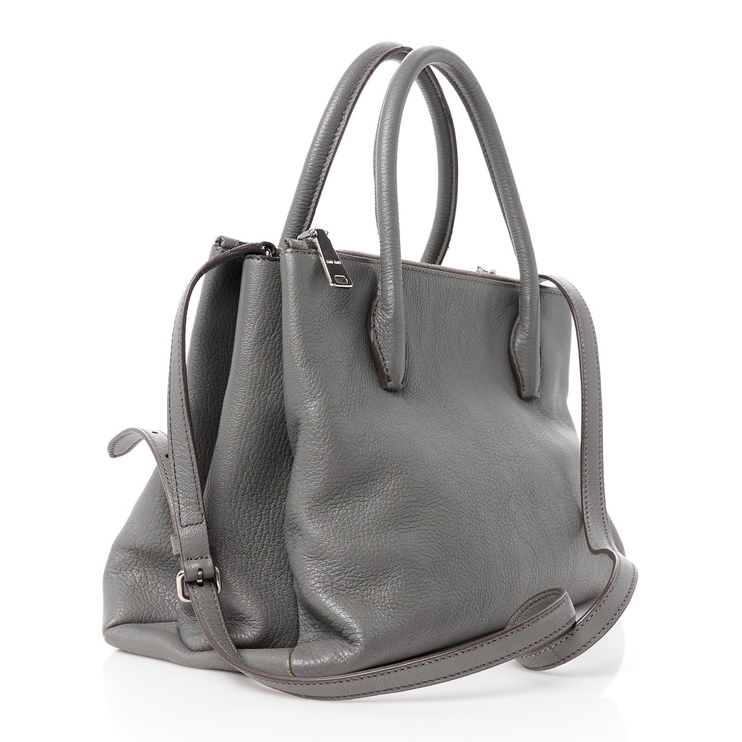 Goatskin Madras Top Handle Double Zip Tote Marmo