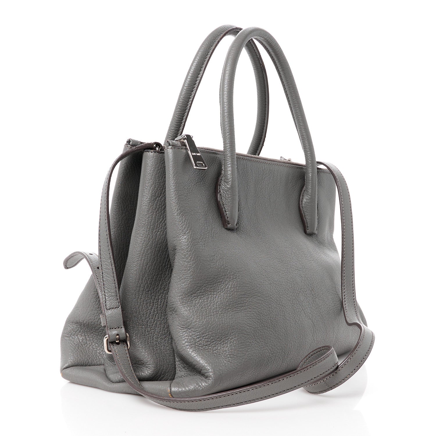 Miu Miu Goatskin Madras Top Handle Double Zip Tote Marmo 3 of 15