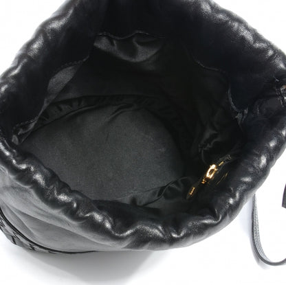 Bottega Veneta Vintage Leather Drawstring Shoulder Bag Black 5 of 8