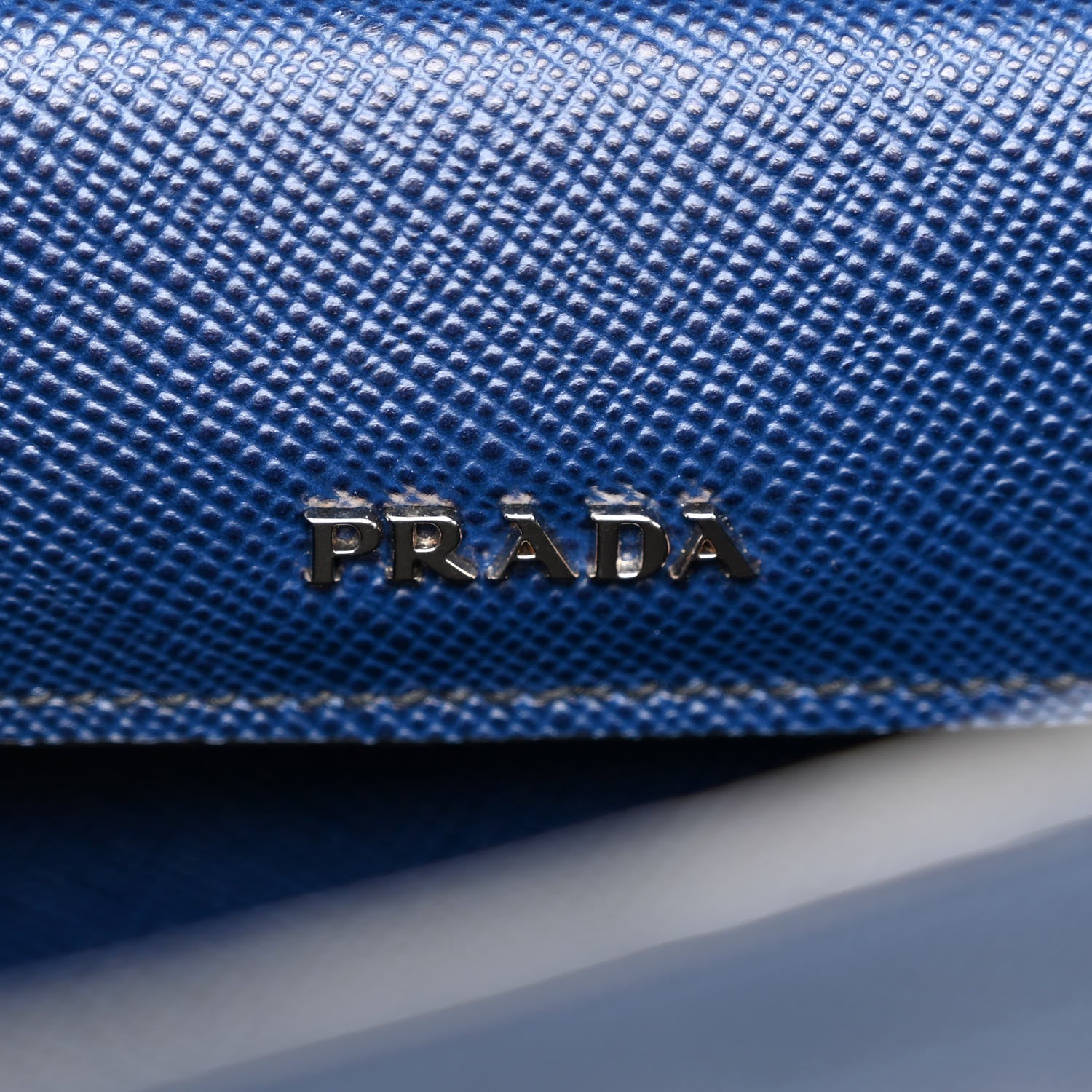 Prada Saffiano Cuir Small Double Handle Tote Inchiostro 6 of 9