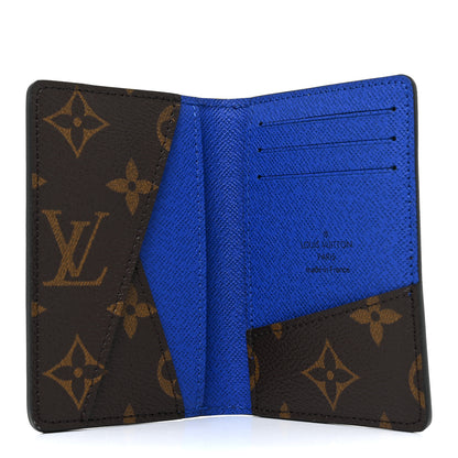 Louis Vuitton Monogram Macassar Pocket Organizer NM Blue 5 of 10