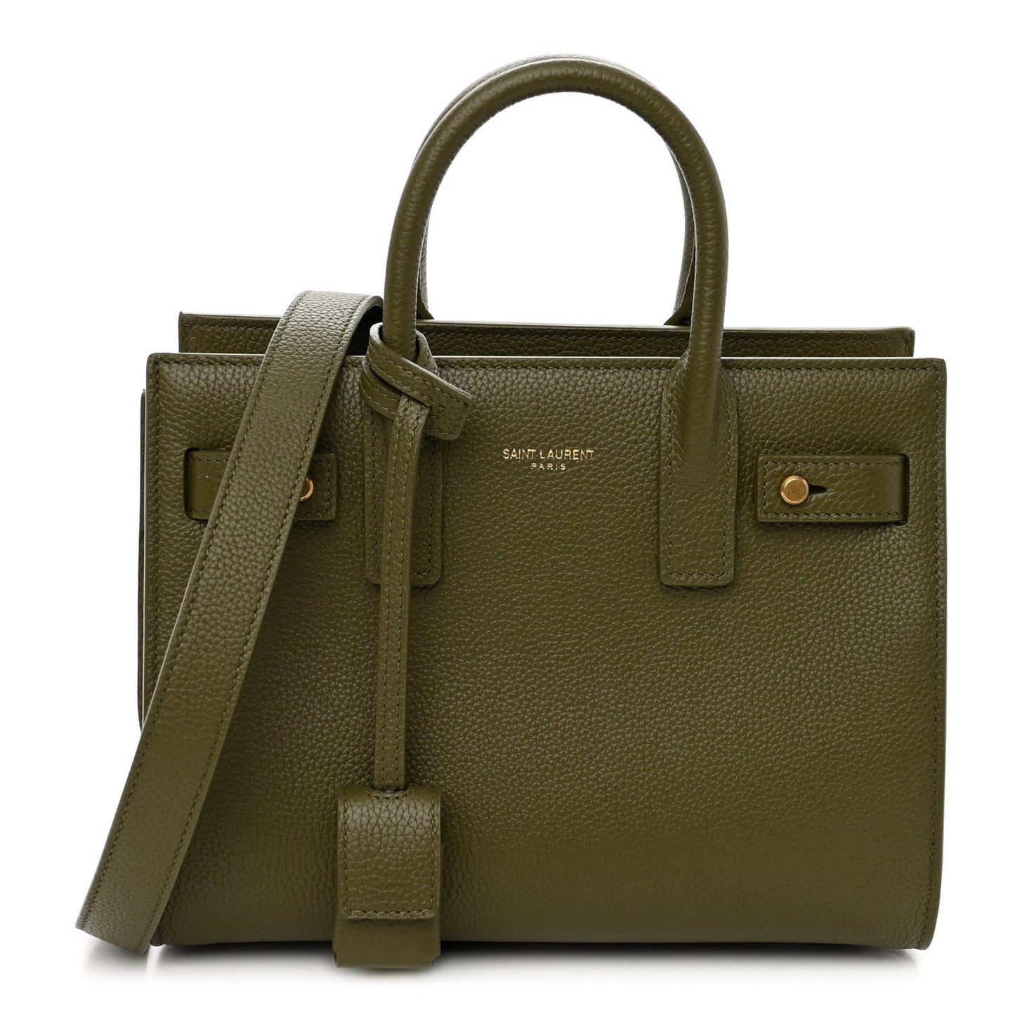 Grained Calfskin Nano Supple Sac De Jour Green