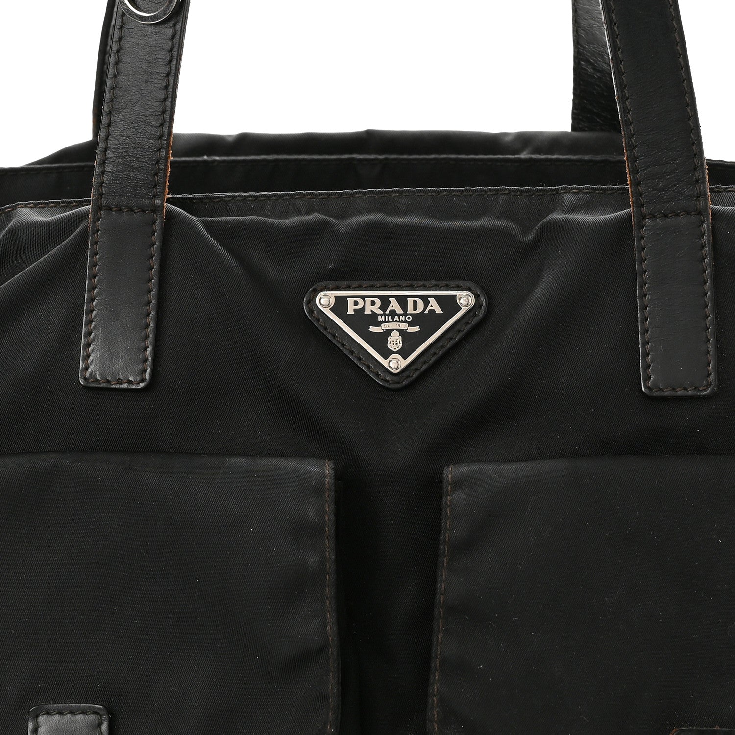 Prada Nylon Vela Drawstring Shopping Tote Black 6 of 9