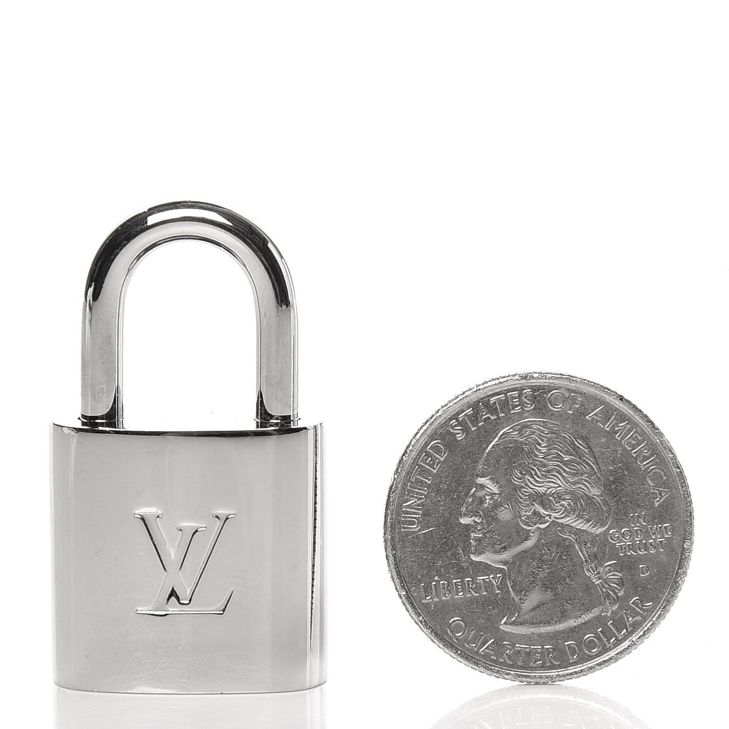 Louis Vuitton Polished Silver Lock and Key Set 2 of 3