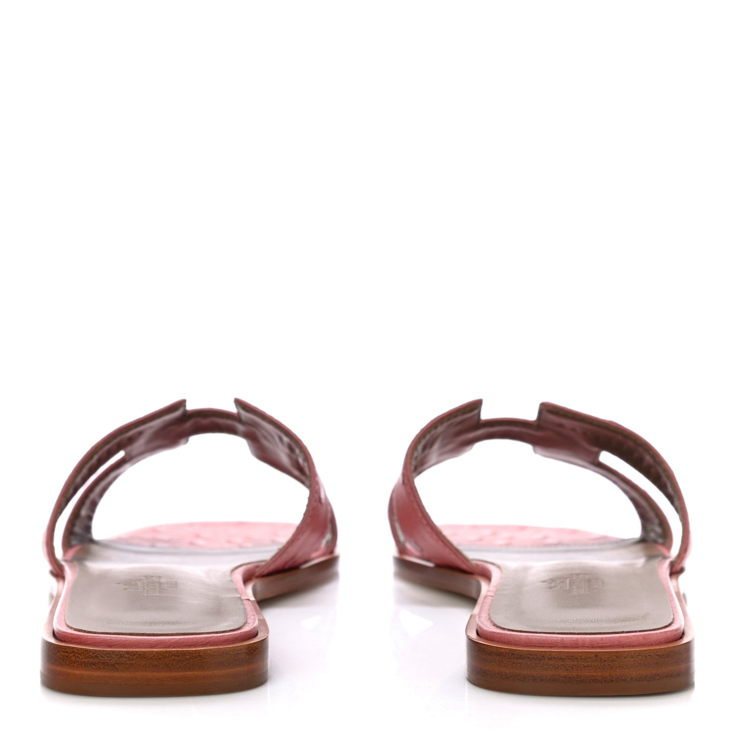 Ostrich Oran Sandals 38 Rouge Blush