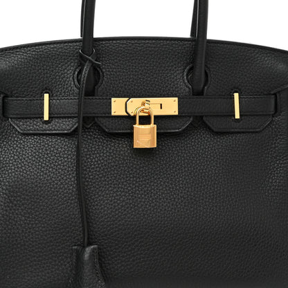 Hermes Taurillon Clemence Birkin 30 Black 8 of 13