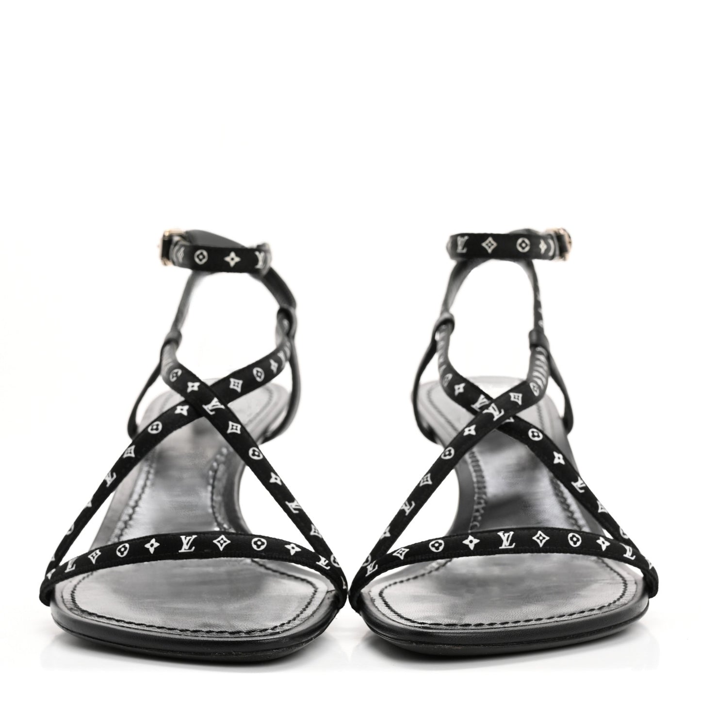 Satin Calfskin Citizen Sandals 37 Black