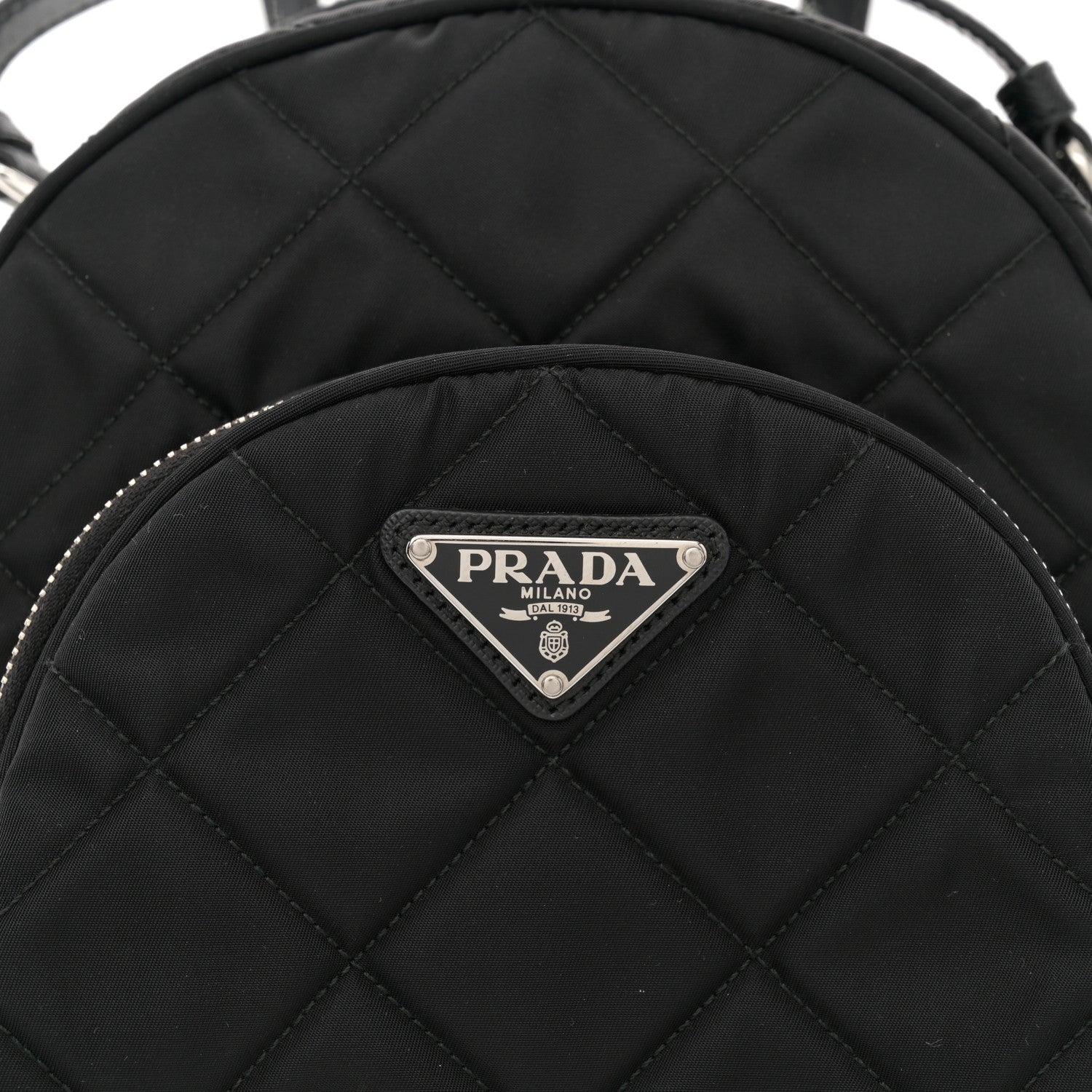 Prada Nylon Tessuto Impuntu Quilted Backpack Black 7 of 11