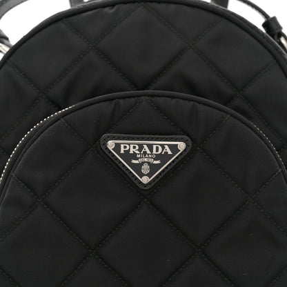 Prada Nylon Tessuto Impuntu Quilted Backpack Black 7 of 11