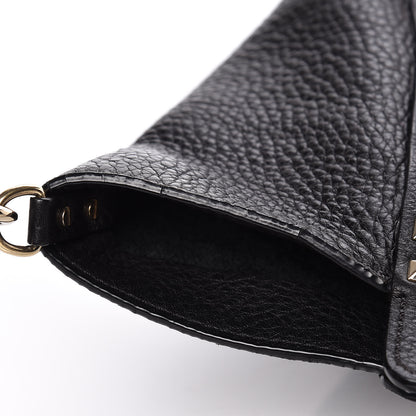 Valentino Garavani Alce Printed Calfskin Medium Rockstud Tote Black 10 of 20