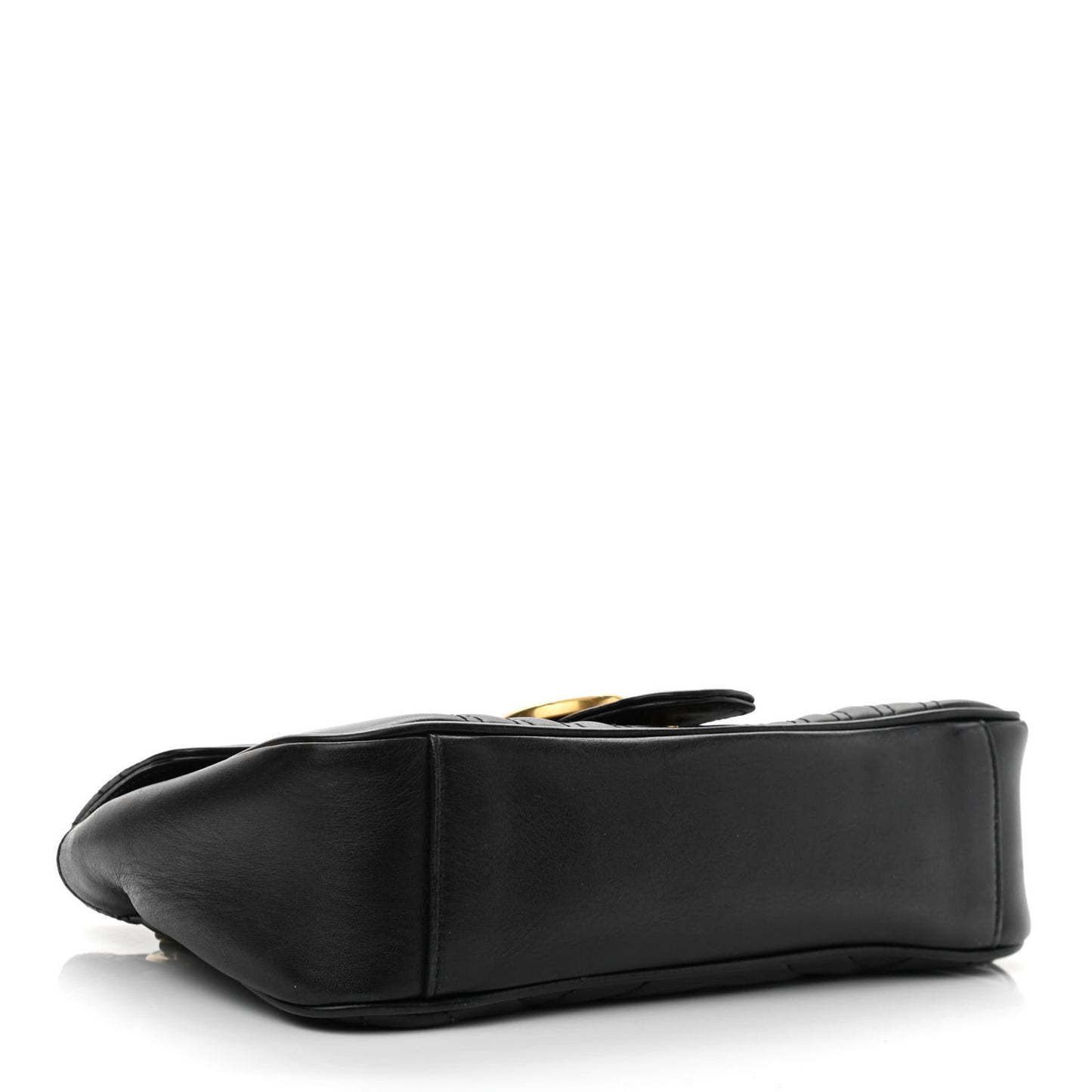 Calfskin Matelasse Small GG Marmont Shoulder Bag Black