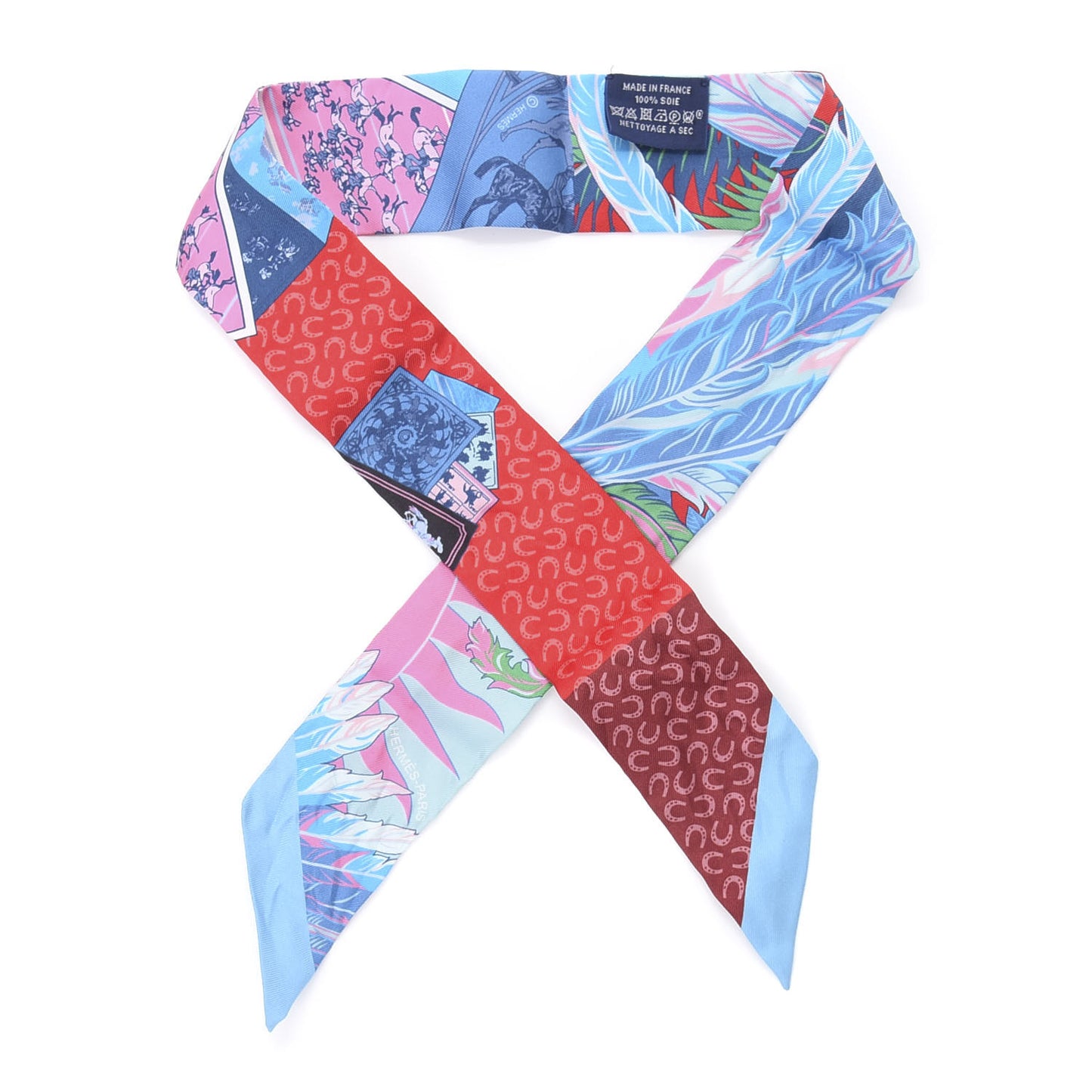 Silk Cheval Phoenix Twilly Bleu Rouge Rose