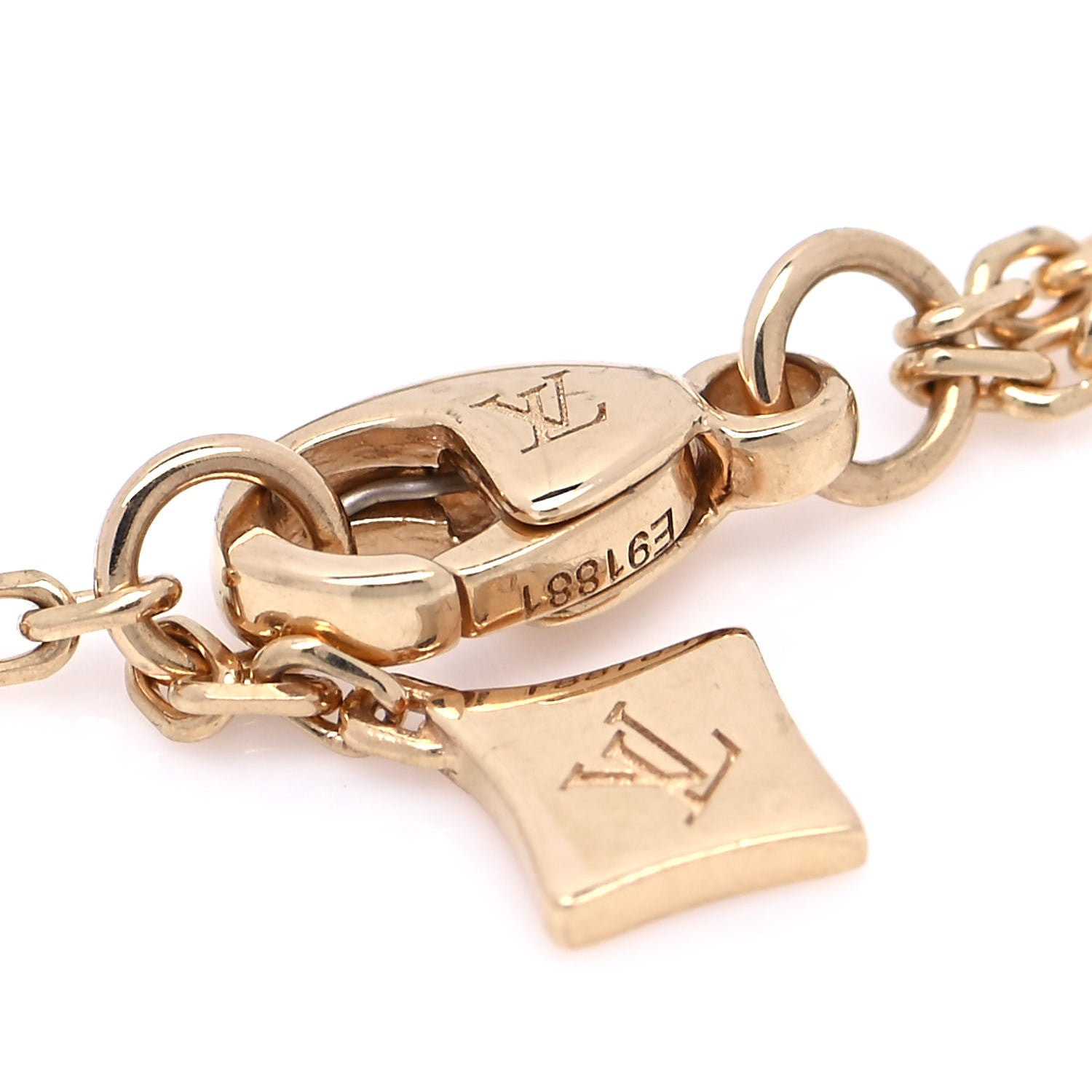 Louis Vuitton 18K Yellow Gold Empreinte Chain Bracelet 5 of 6