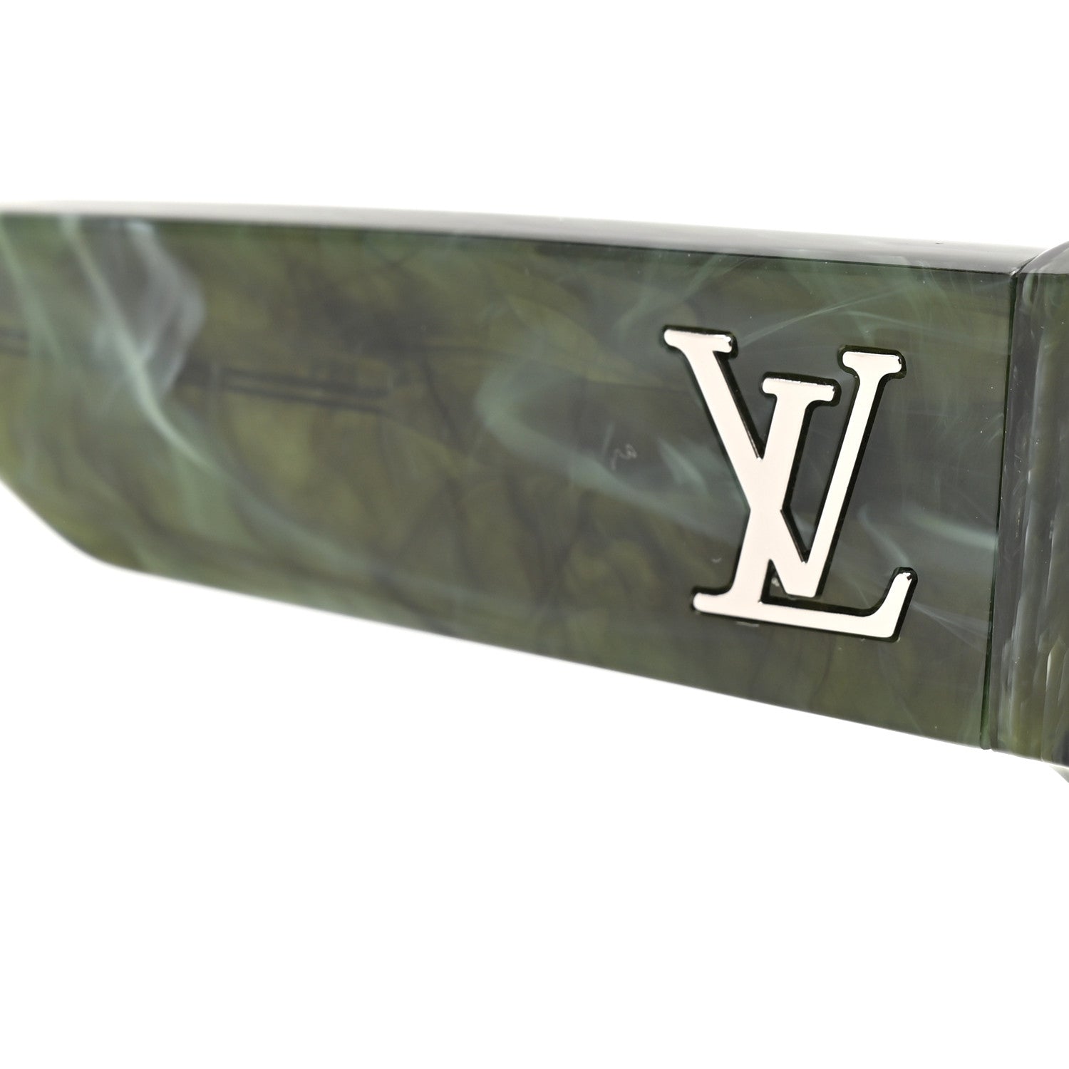 Louis Vuitton Acetate Marble Effect Swarovski Cyclone Sunglasses Z1552W Green 7 of 8