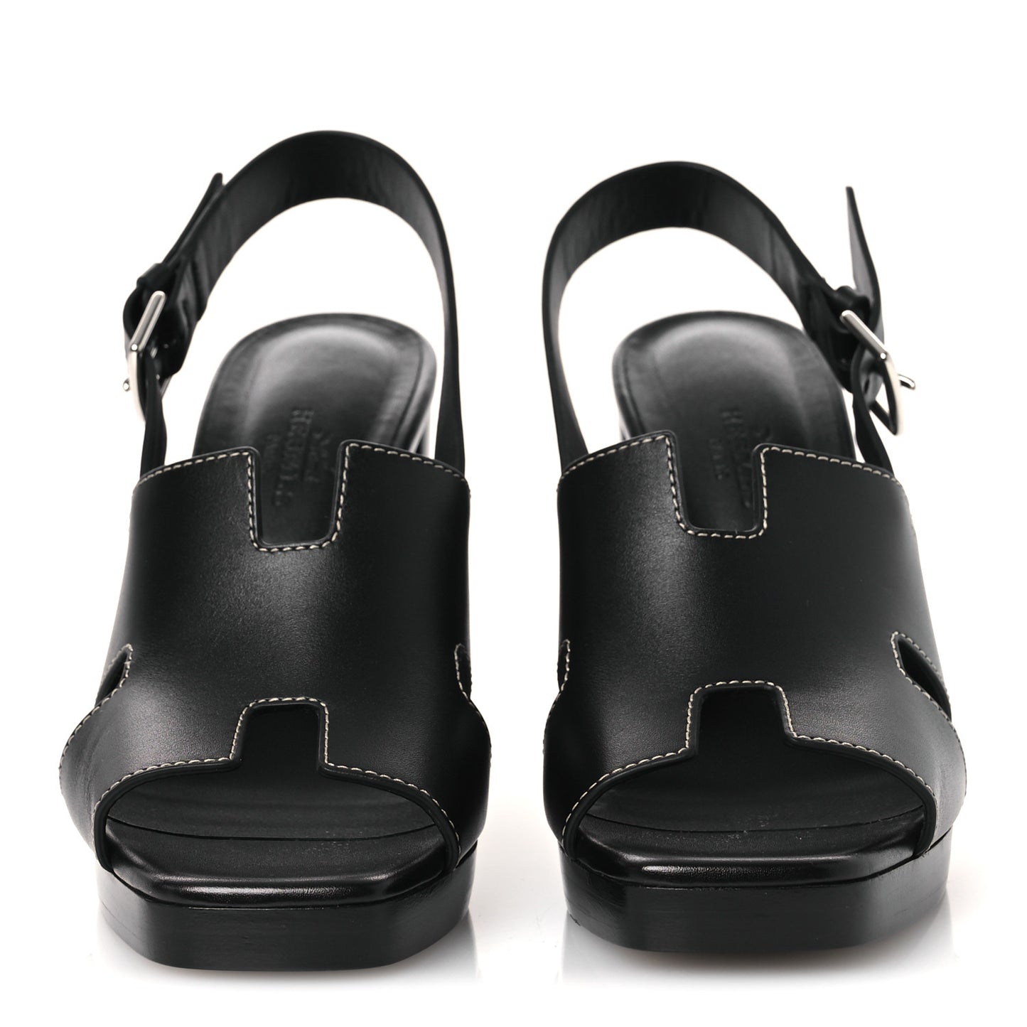 Calfskin Eris 90 Sandals 37 Black
