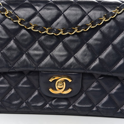 Chanel Lambskin Quilted Medium Double Flap Navy 11 of 11