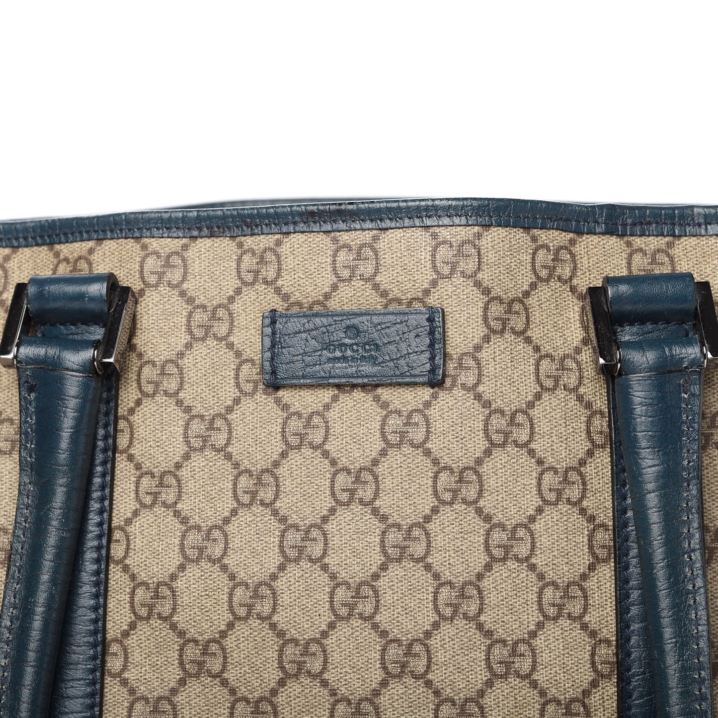 GG Plus Monogram Tote Blue