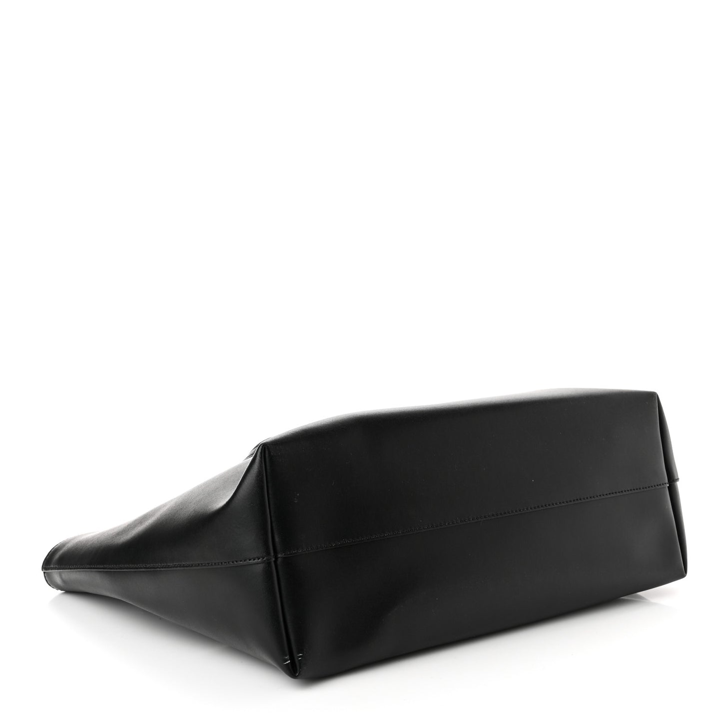 Vitello Liberty Lucido Metal Monster Eyes Medium Roll Tote Black