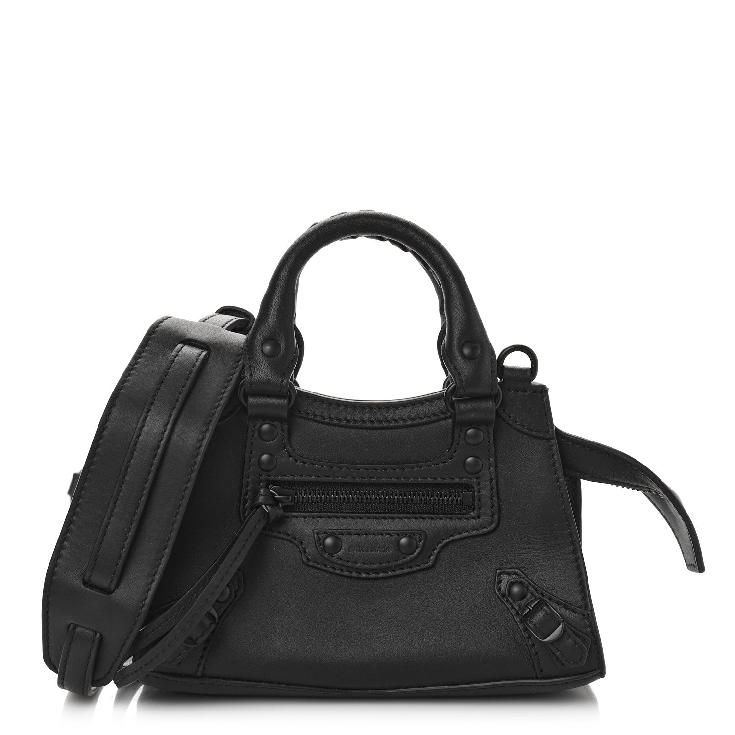 Balenciaga Smooth Calfskin Neo Classic Black Hardware Nano City Crossbody Black 1 of 9