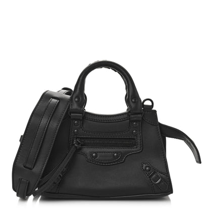 Balenciaga Smooth Calfskin Neo Classic Black Hardware Nano City Crossbody Black 1 of 9