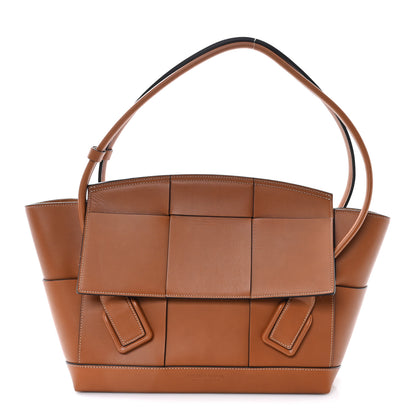 Bottega Veneta French Calfskin Maxi Intrecciato Medium Arco Wood 1 of 9