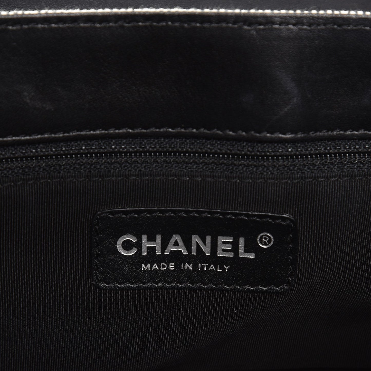 Canvas Camellia N°5 Flap Bag Beige Black