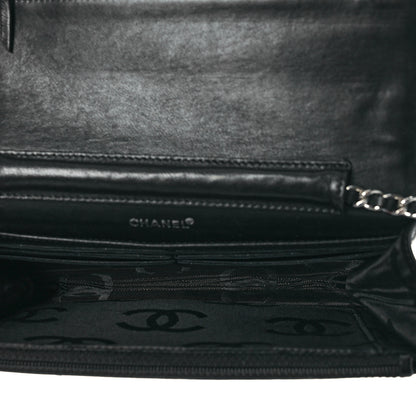 Chanel Denim Coco Wallet On Chain WOC Black 5 of 11