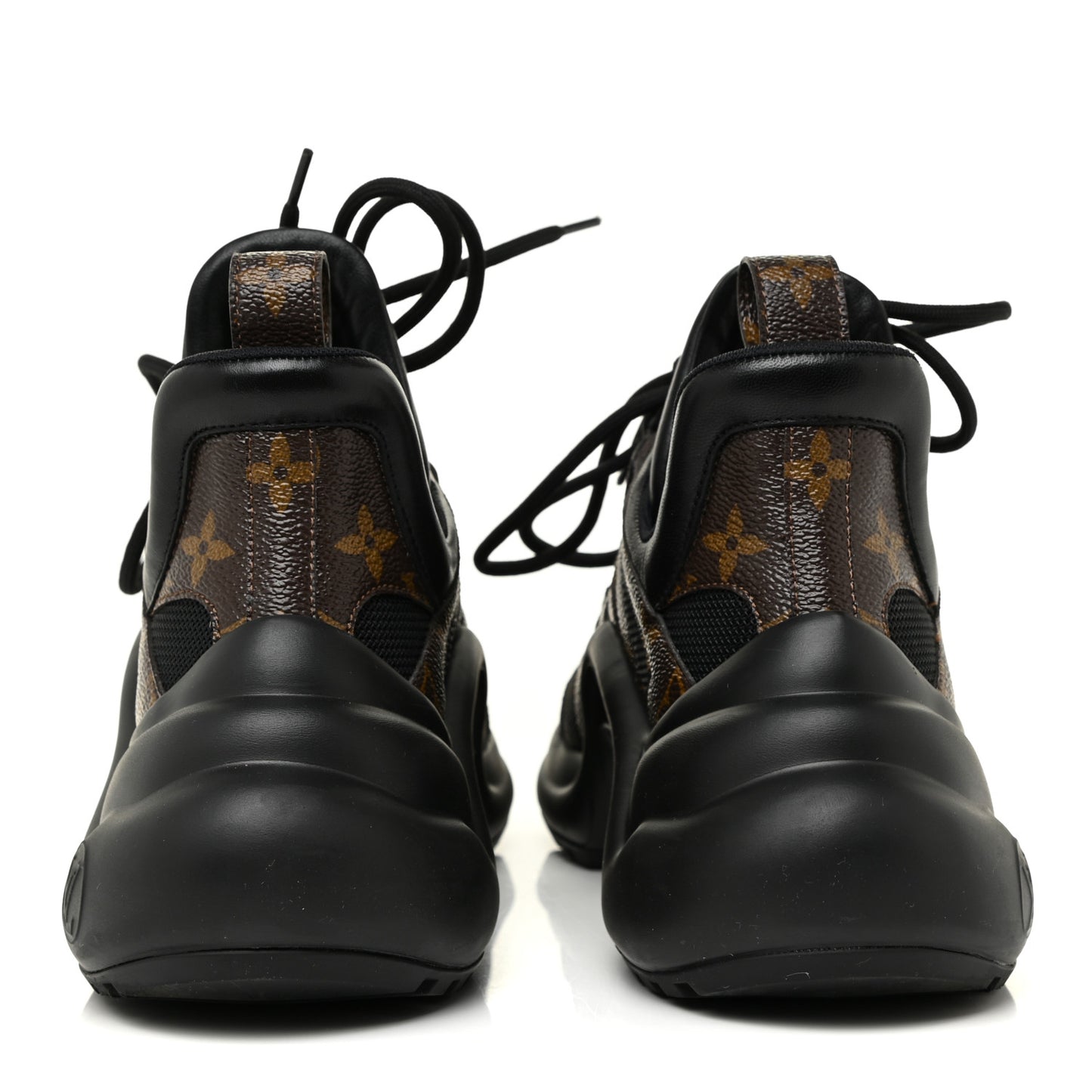 Calfskin Patent Monogram LV Archlight Sneakers 38 Black