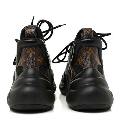 Louis Vuitton Calfskin Patent Monogram LV Archlight Sneakers 38 Black 4 of 8
