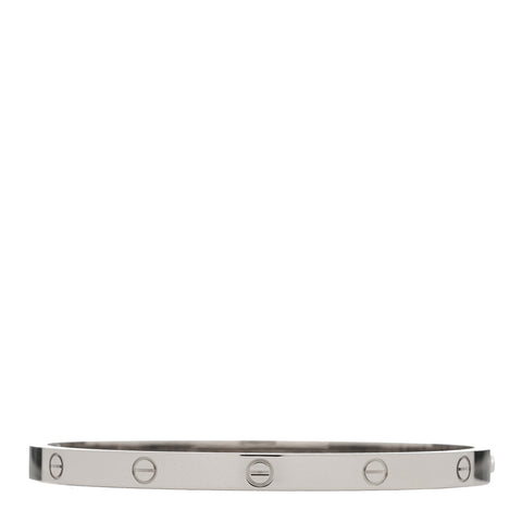 18K White Gold Medium LOVE Bracelet 18