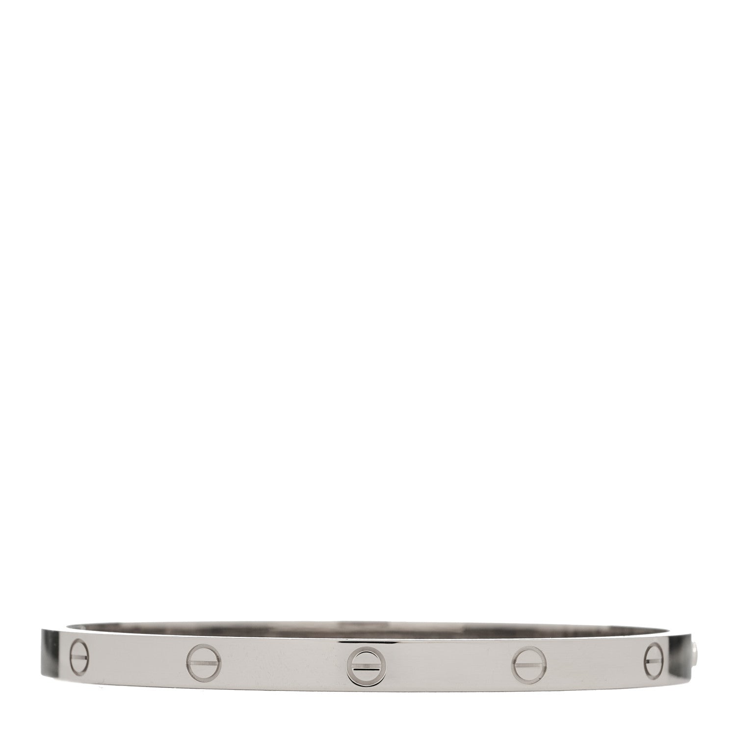 Cartier 18K White Gold Medium LOVE Bracelet 18 1 of 7