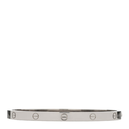 Cartier 18K White Gold Medium LOVE Bracelet 18 1 of 7