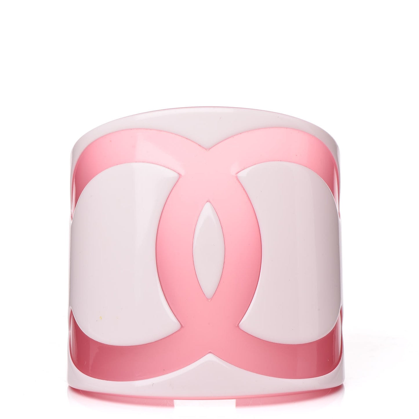 Resin CC Wide Cuff White Pink