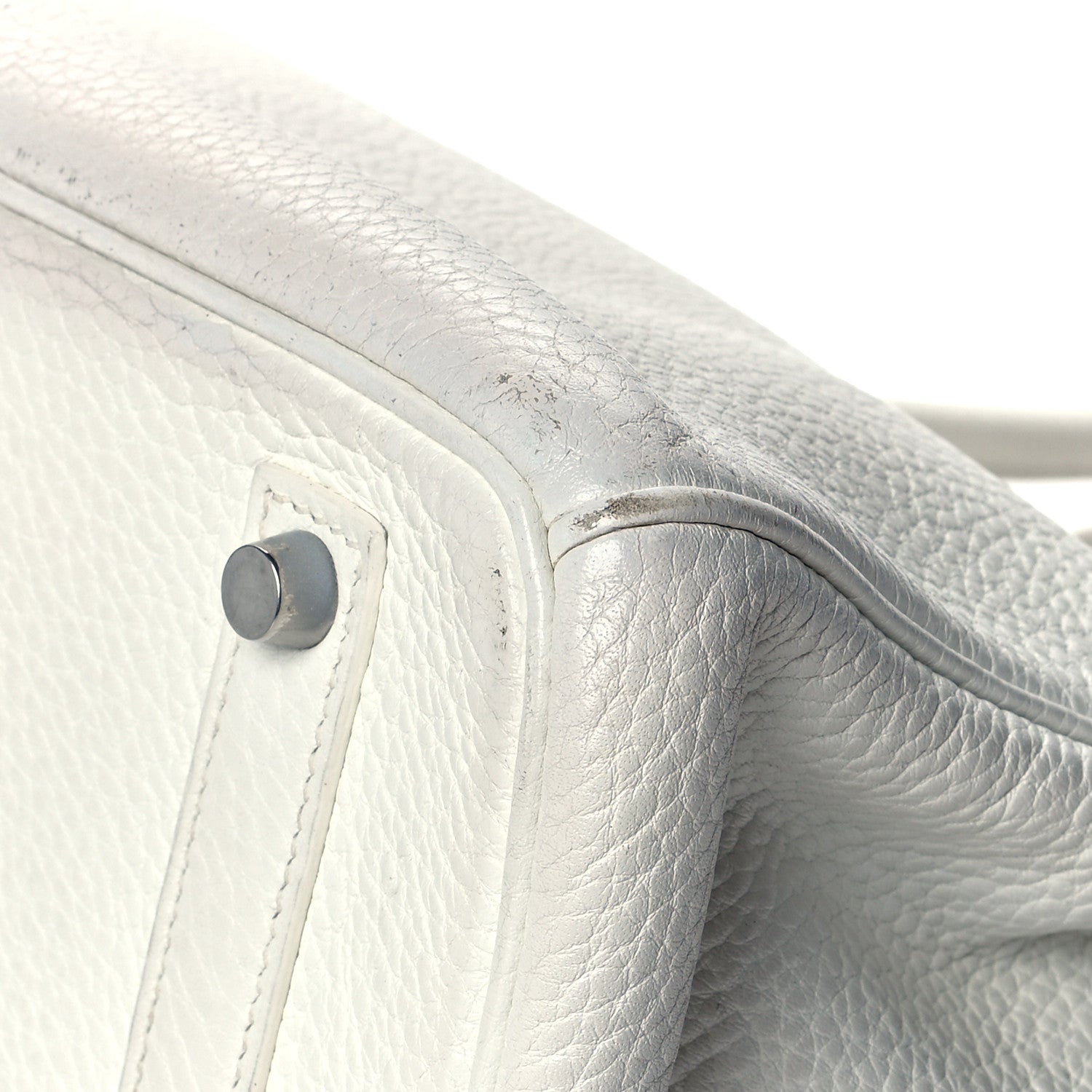 Hermes Taurillon Clemence Lizard Club Birkin 35 Blanc Gris Perle Sanguine 12 of 18