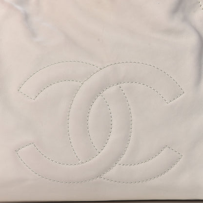 Chanel Calfskin Large East West Modern Chain Tote White 8 of 14