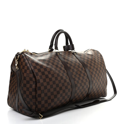 Louis Vuitton Damier Ebene Keepall Bandouliere 55 3 of 11