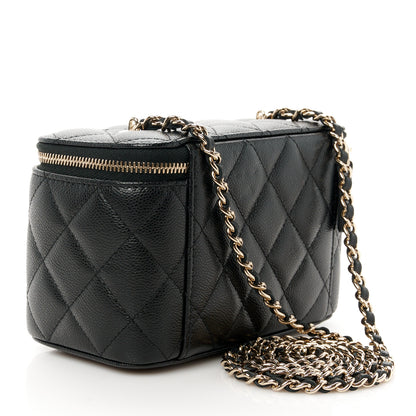 Chanel Caviar Quilted Small Vanity Case With Chain Black 3 of 12