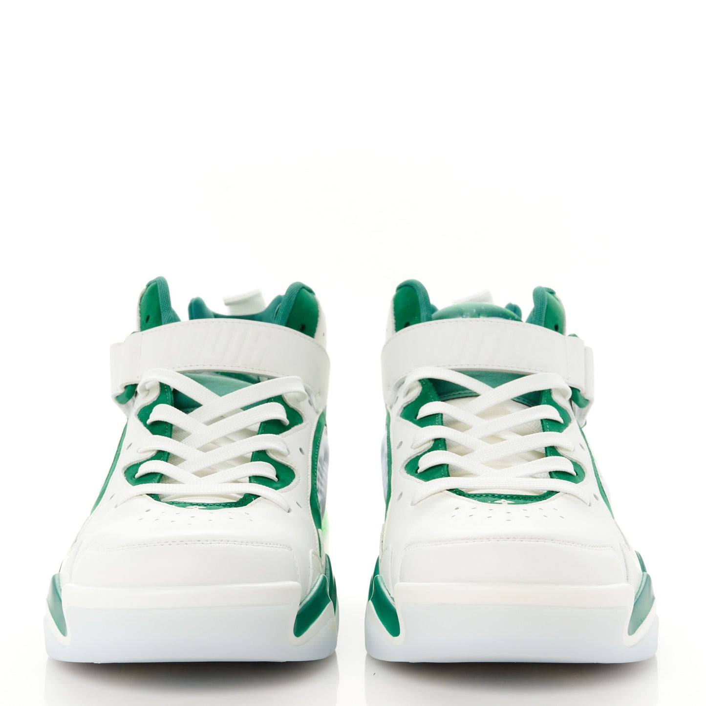 Calfskin Mens LV Trainer 2 Sneaker 7.5 White Green