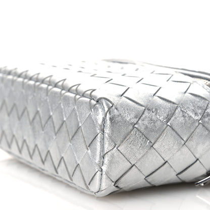 Bottega Veneta Laminated Nappa Intrecciato Bang Bang Vanity Case Silver 10 of 11