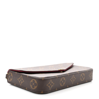 Louis Vuitton Monogram Pochette Felicie Chain Wallet Fuchsia 5 of 13