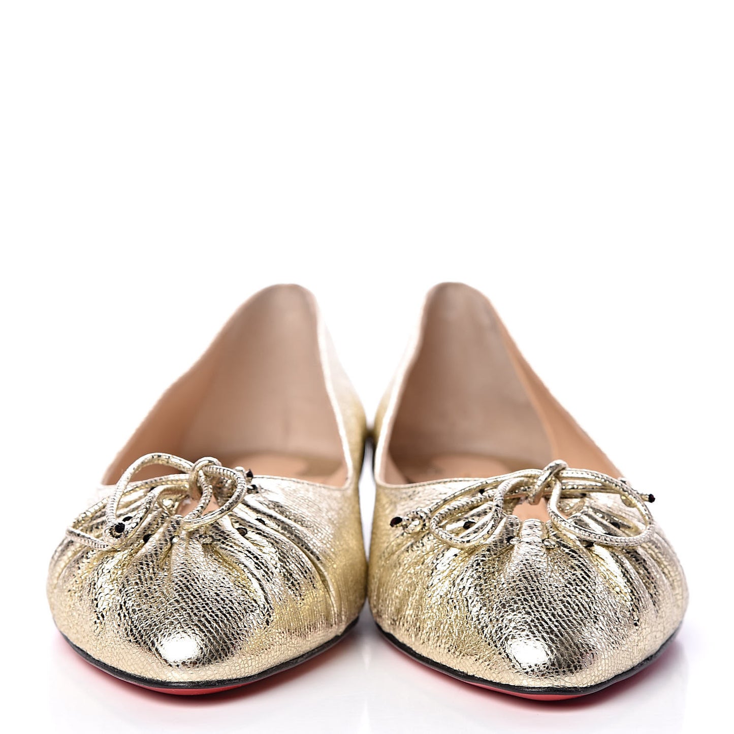 Metallic Nappa Merimee Flats 38.5 Platine