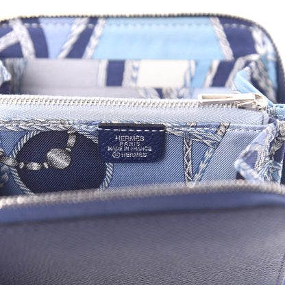 Hermes Epsom Silk'in Compact Wallet Bleu Encre 6 of 8