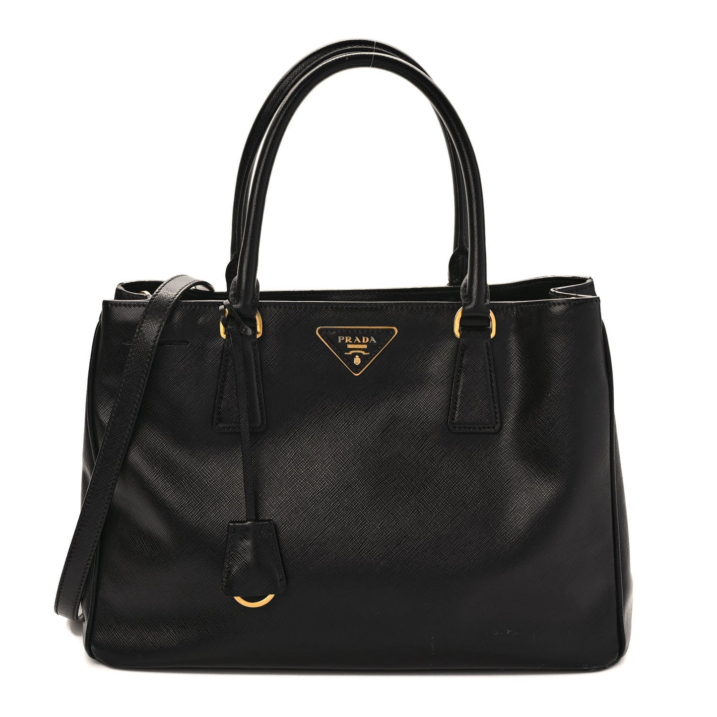 Saffiano Lux Medium Tote Black
