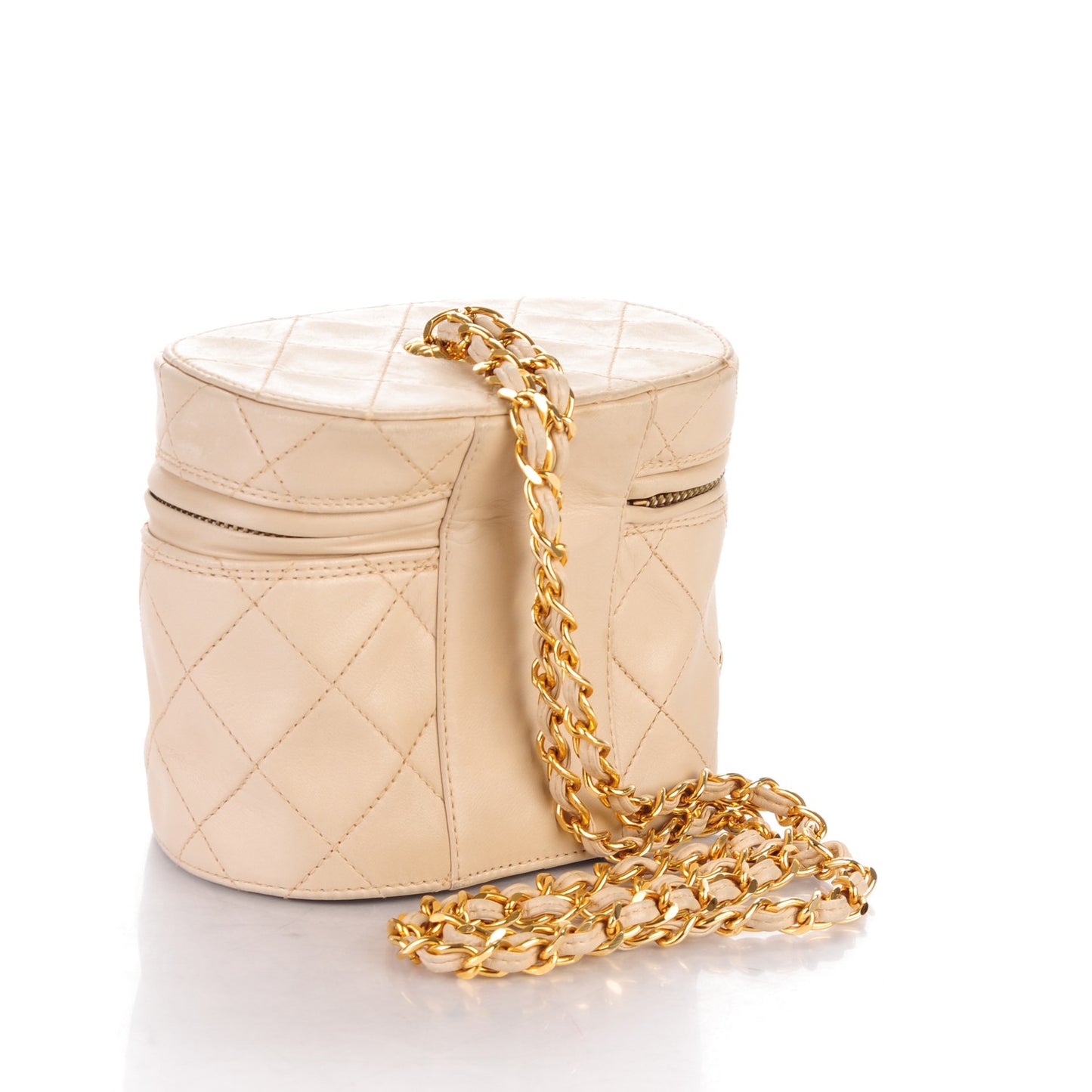Lambskin CC Tassel Shoulder Bag Beige Clair