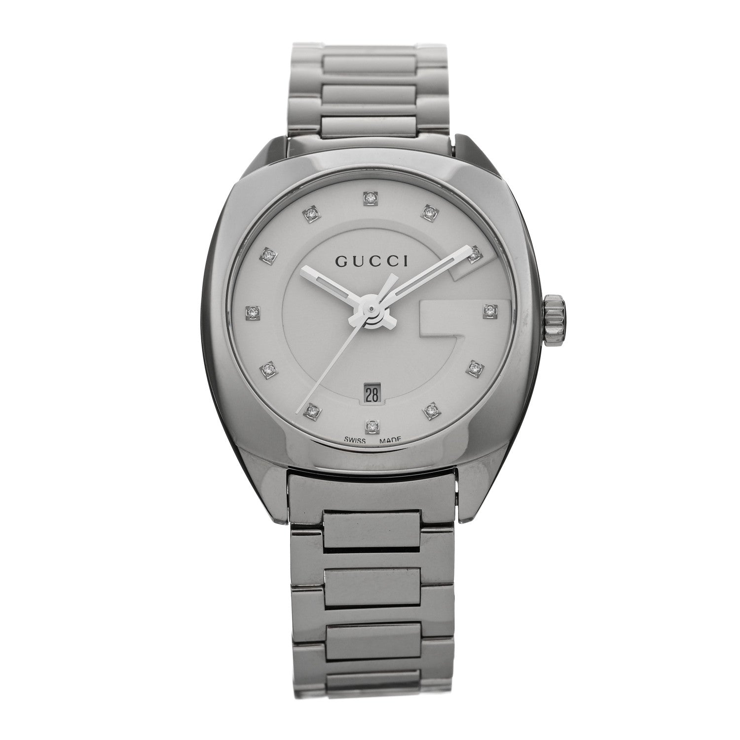 Gucci Stainless Steel Diamond 29mm GG2570 Quartz Watch 1 of 4