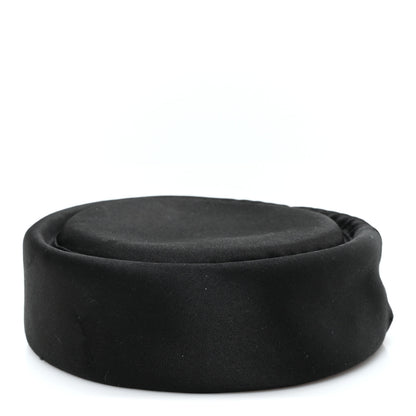Gucci Satin Pillbox Hat M 57 Black 4 of 9