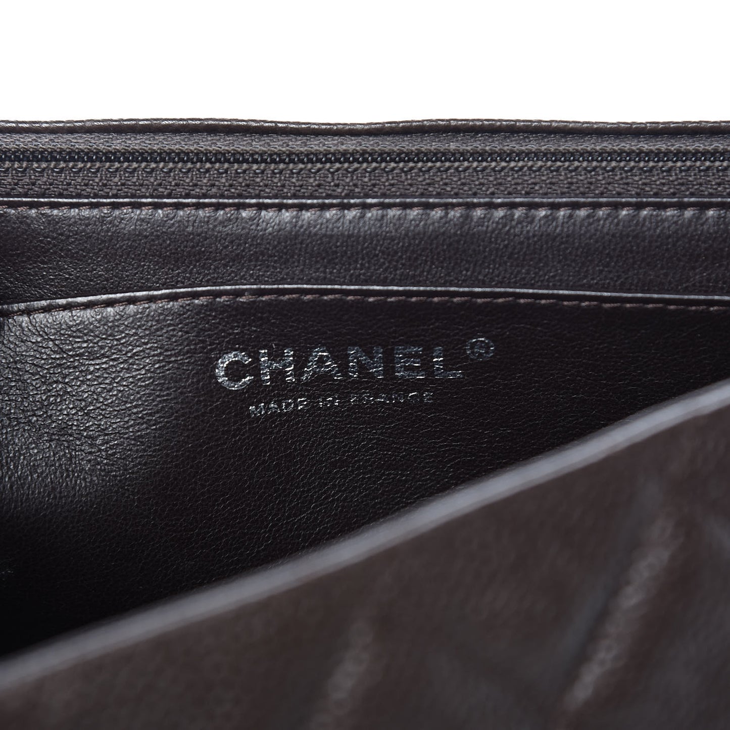 Caviar Quilted Jumbo Single Flap Brown
