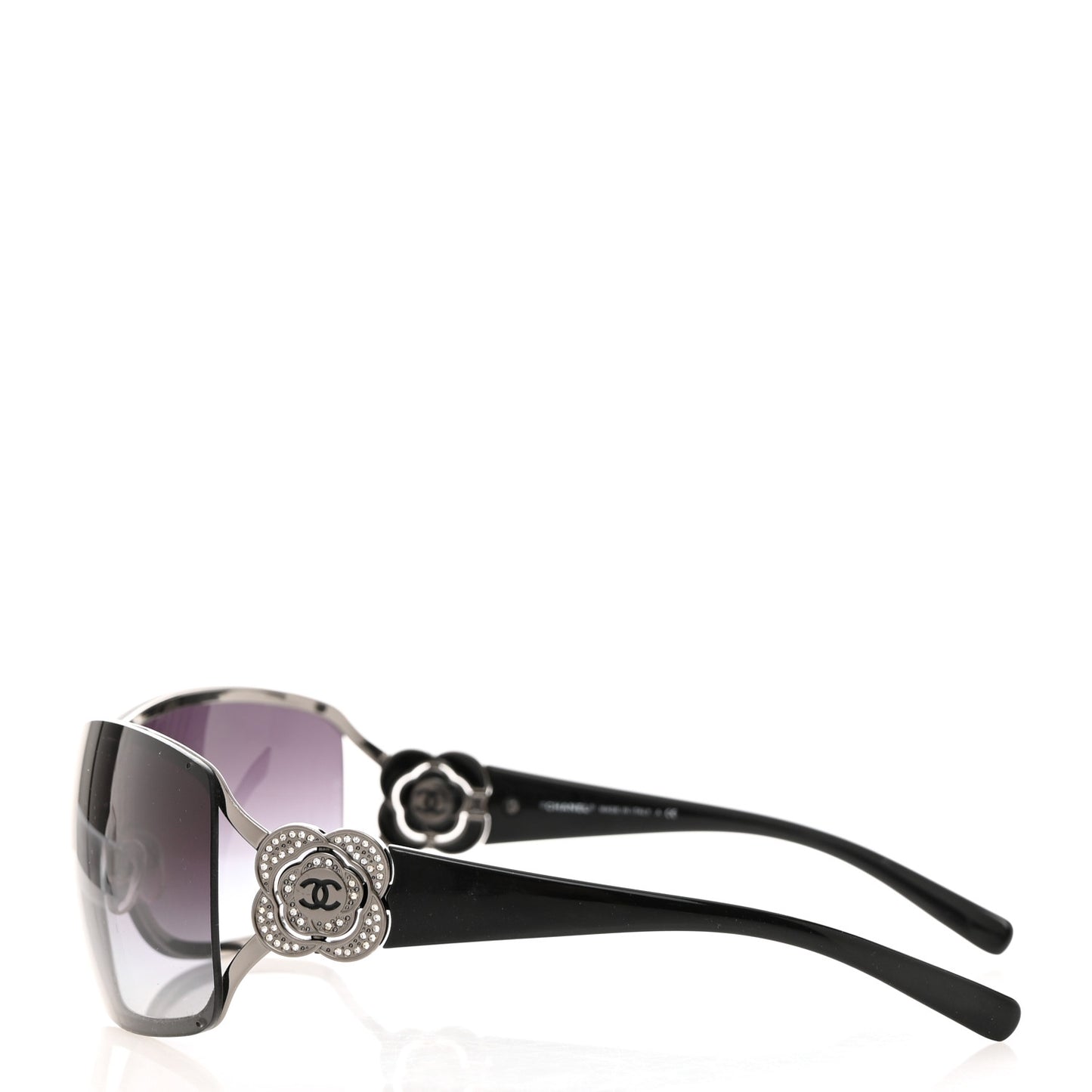 Swarovski Crystal Camellia CC Sunglasses 4164-B Black